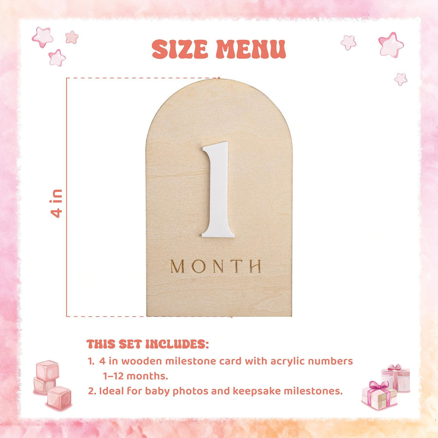 Modern Baby Milestone Cards, Wooden Baby Monthly Milestone, Baby Photo Prop Newborn, Newborn Keepsake Gift, Monthly Milestone Discs