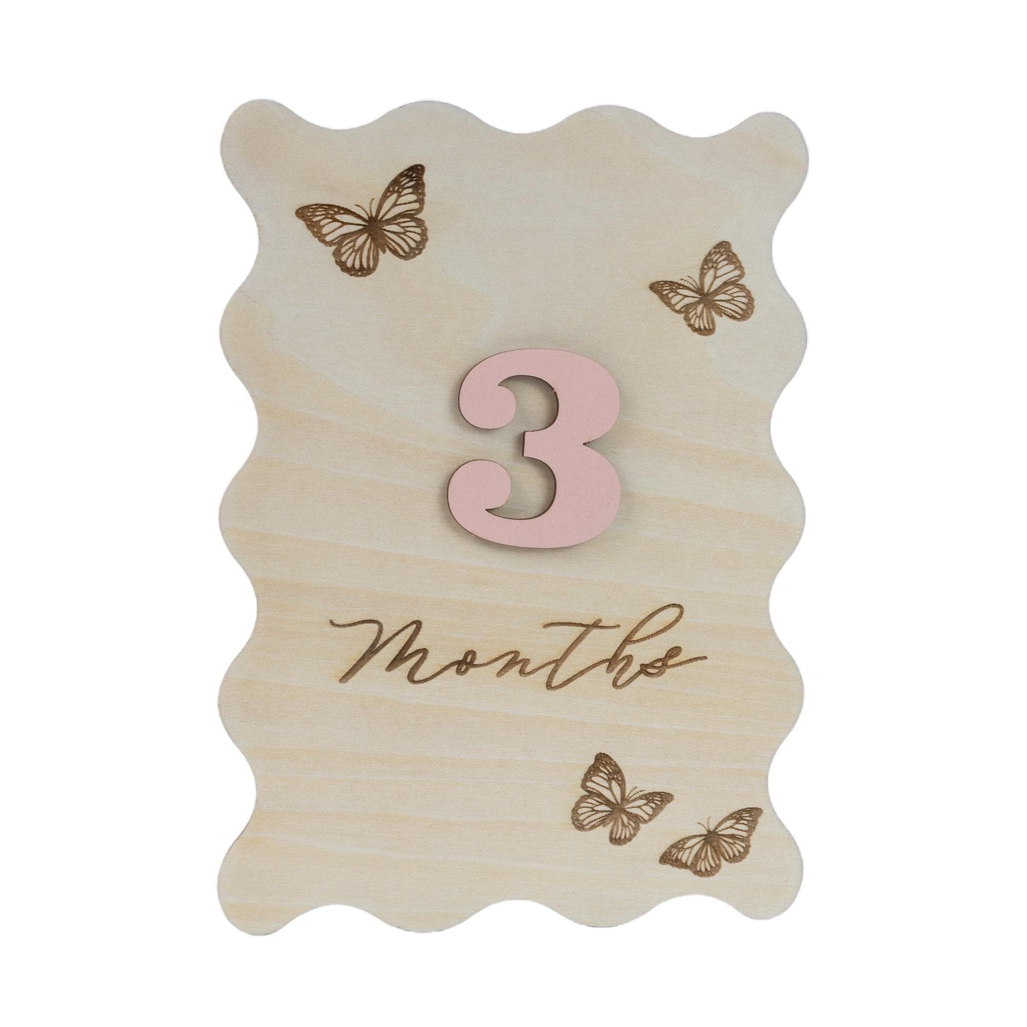 Personalized Monthly Milestones, Wooden Milestone Card, Custom Baby Shower Gift for Girls, Baby Name Sign for Hospital, Gift for Newborn