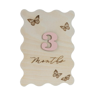 Personalized Monthly Milestones, Wooden Milestone Card, Custom Baby Shower Gift for Girls, Baby Name Sign for Hospital, Gift for Newborn