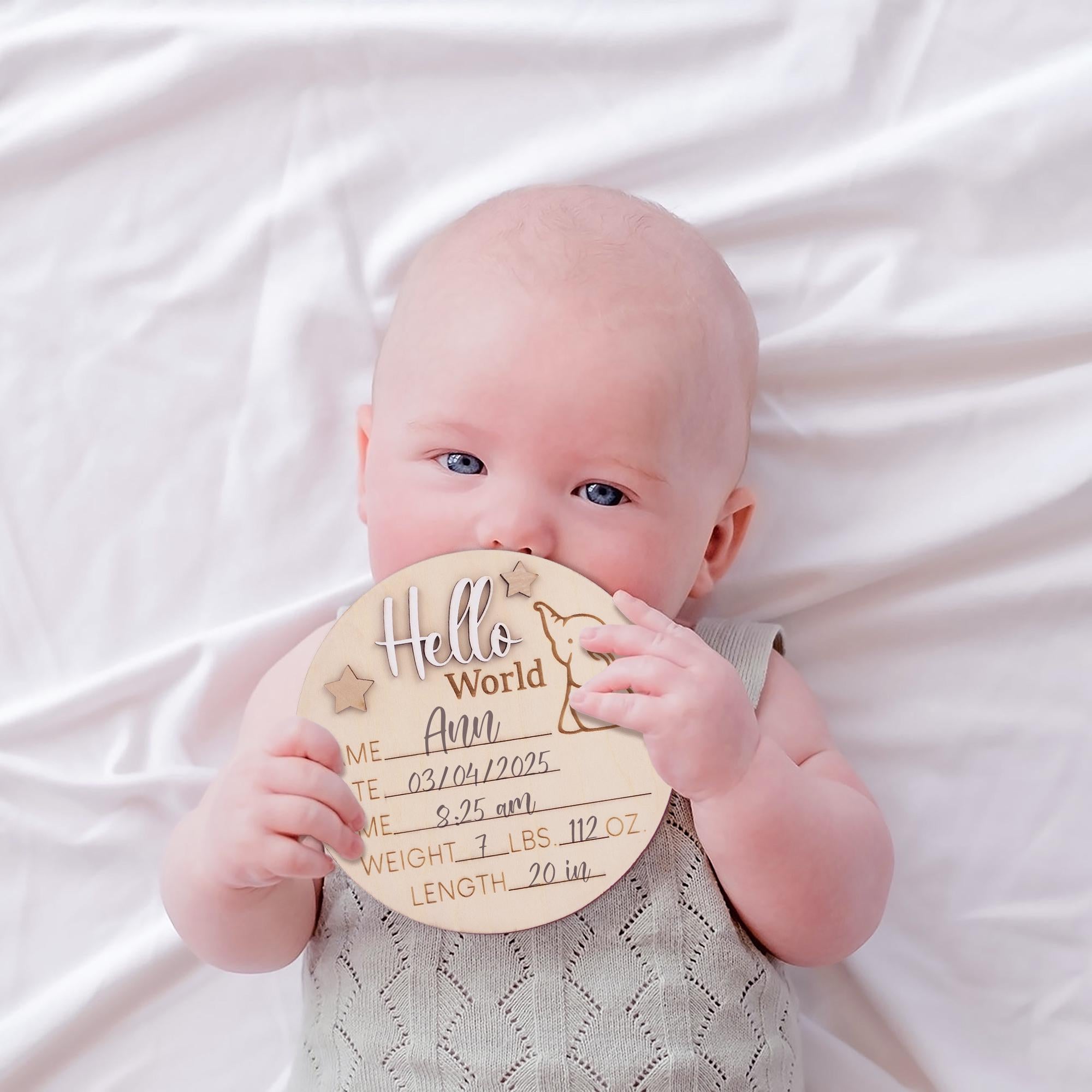 Baby Stats Sign For Photos, Wooden Birth Announcement Sign, Birth Announcement Stat Sign, Baby Name Sign, Hospital Name Baby, Nursery Decor
