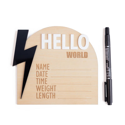 Lightning Bolt Birth Announcement Sign, Baby Name Announcement Sign, Baby Name With Birth Stats, Baby Name Reveal, Baby Announcement Sign
