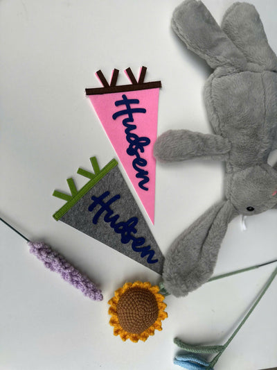 Custom Felt Name Flag: Personalized Nursery Decor