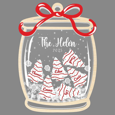 Personalized Family Christmas Ornament: 3D Shaker Keepsake, Custom Names & Year 2025