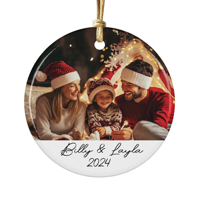 Personalized Photo Christmas Ornament: Custom Ceramic Family Keepsake