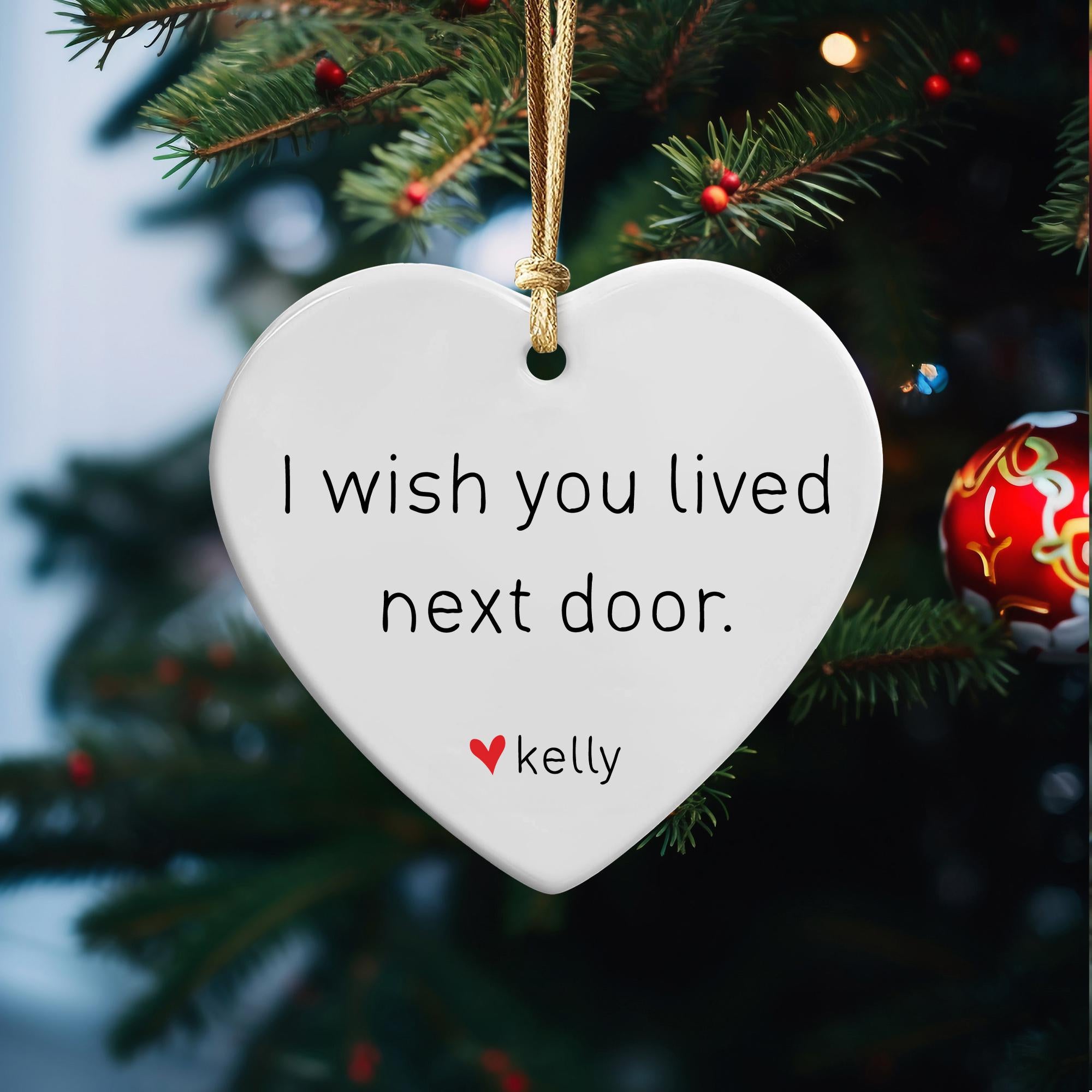 Long Distance Christmas Ornament: Personalized Friendship Gift