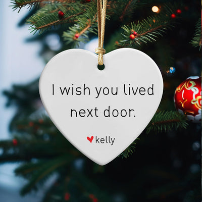 Long Distance Christmas Ornament: Personalized Friendship Gift