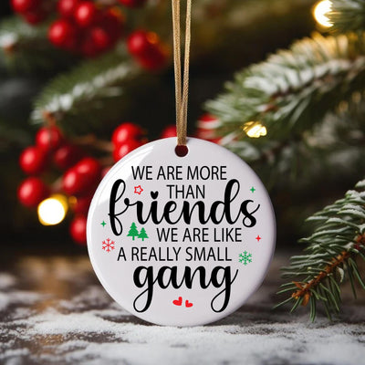Personalized Christmas Ornament for Friends – Friendship Ornament – Best Friend Ornament Christmas – 3" Ceramic Keepsake