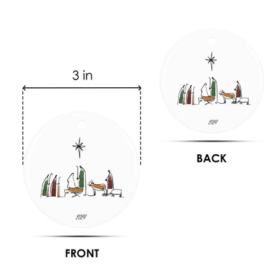 Minimalist Nativity Scene Ornament 2025 - Christian Ornament Christmas Gift - Baby Jesus Ornament - Christmas Nativity Scene Ornament