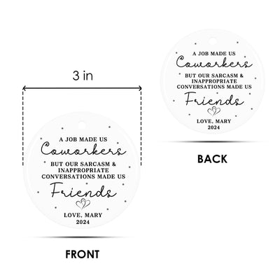 Funny Coworker Christmas Ornament: Sarcastic Office Humor Gift