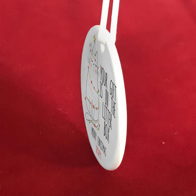 Funny Cat Christmas Ornament 2025 – Your Gift Is In The Litter Box – Cute Holiday Decor for Cat Lovers