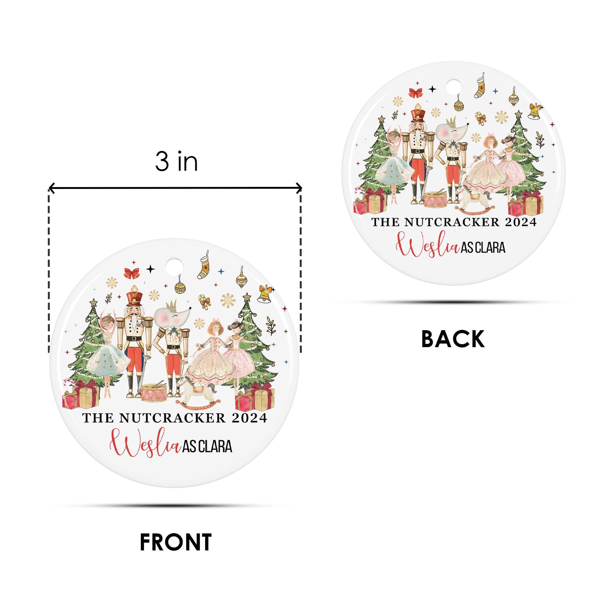 Personalized Nutcracker Ornament 2025: Ballet Dancer Christmas Keepsake