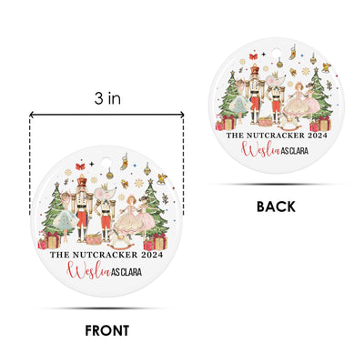 Personalized Nutcracker Ornament 2025: Ballet Dancer Christmas Keepsake
