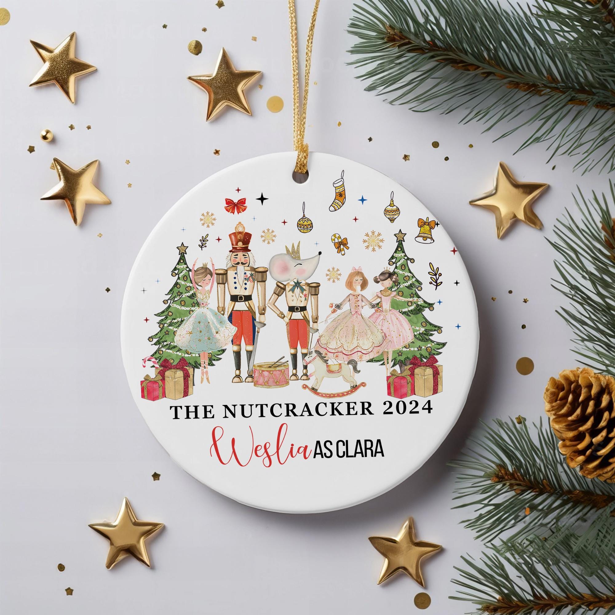 Personalized Nutcracker Ornament 2025: Ballet Dancer Christmas Keepsake