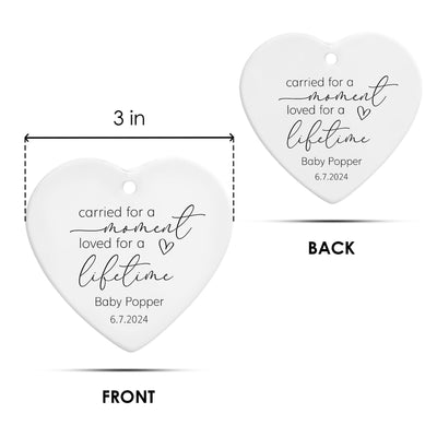 Personalized Memorial Heart Ornament 2025: Baby Loss Remembrance Keepsake