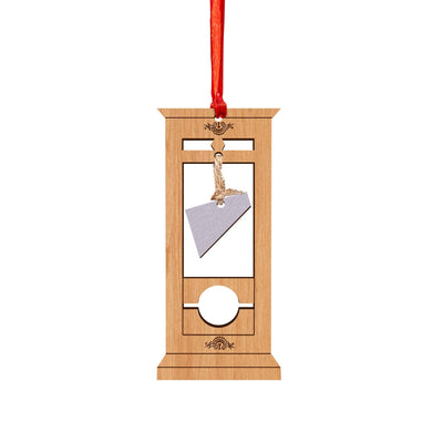 Guillotine Christmas Ornament: Dark Humor Holiday Decor