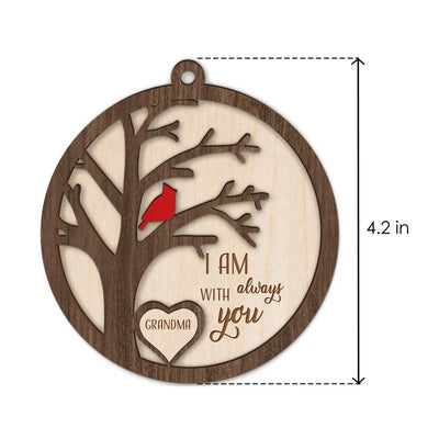 Cardinal Memorial Ornament – Wooden In Loving Memory Christmas Decoration - Remembrance Gift - Personalized Sympathy Gift