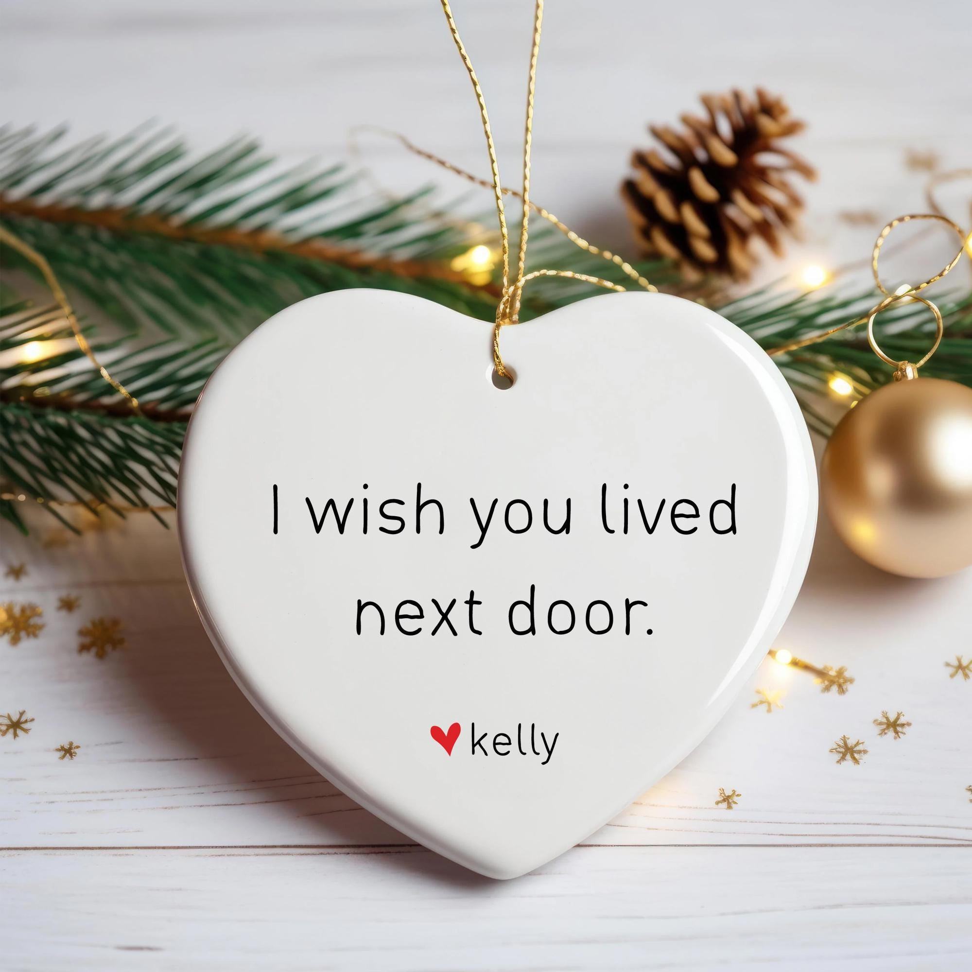 Long Distance Christmas Ornament: Personalized Friendship Gift