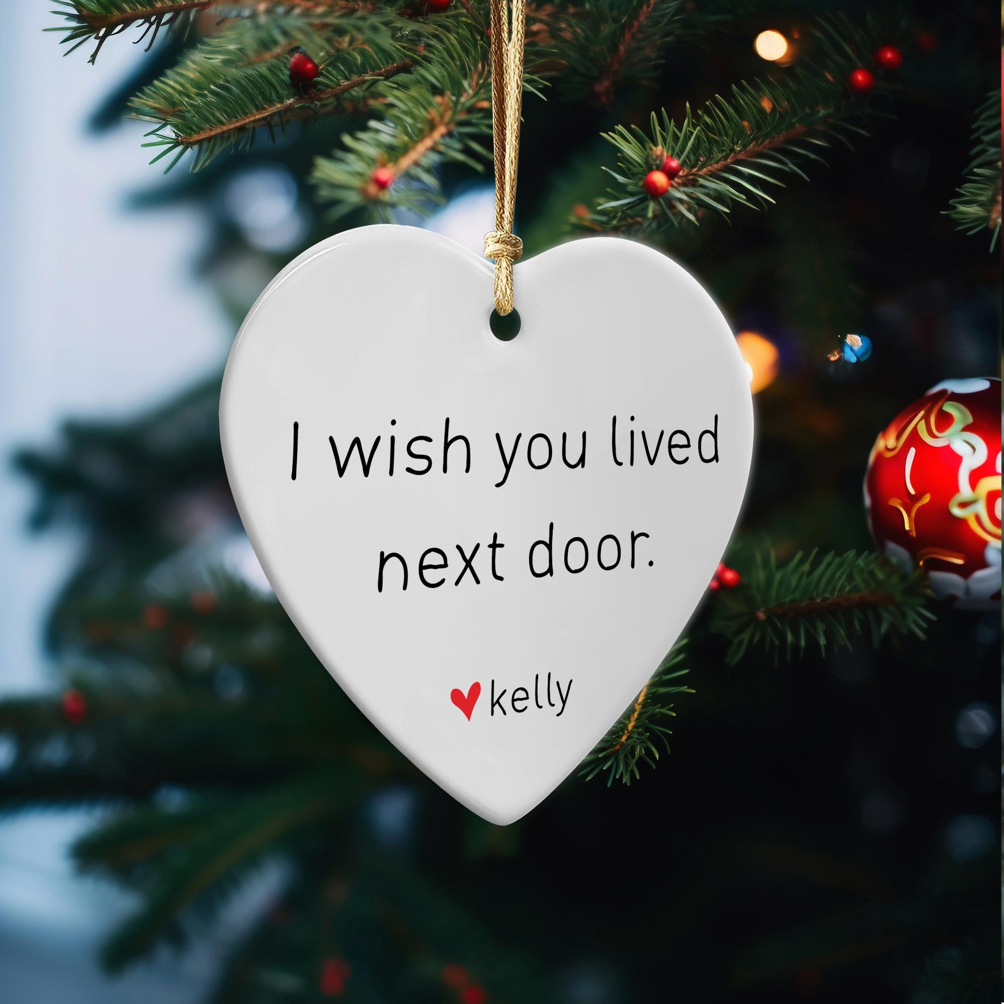 Long Distance Christmas Ornament: Personalized Friendship Gift