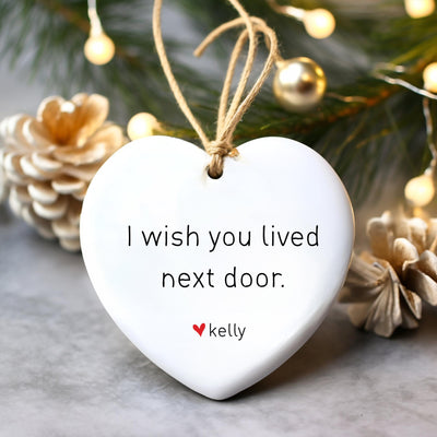 Long Distance Christmas Ornament: Personalized Friendship Gift