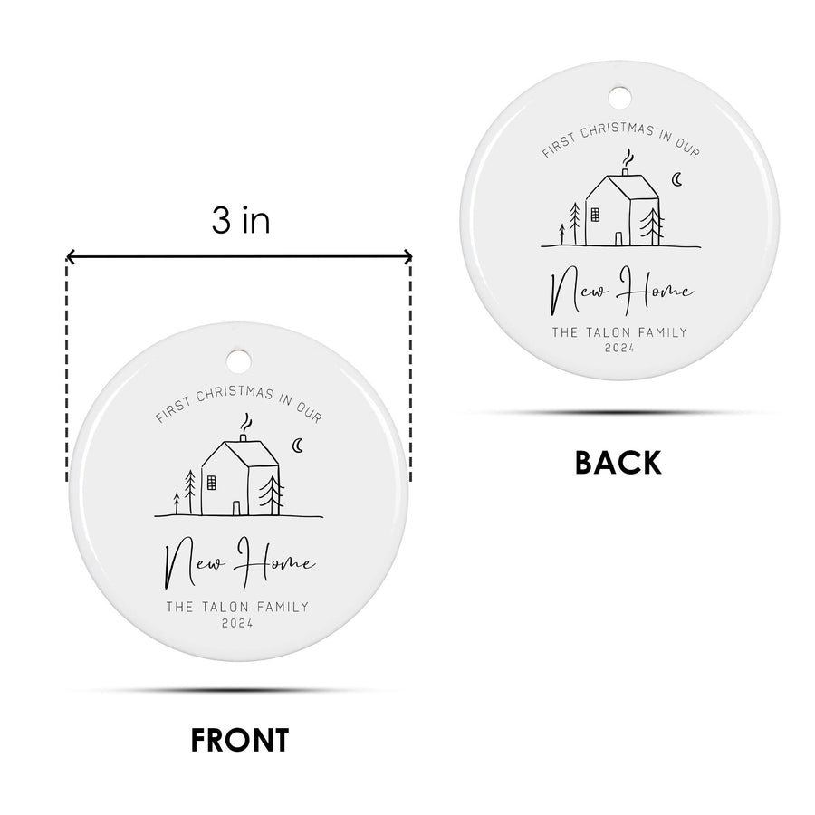 First Christmas in Our New Home Ornament 2025: Personalized Ceramic Keepsake