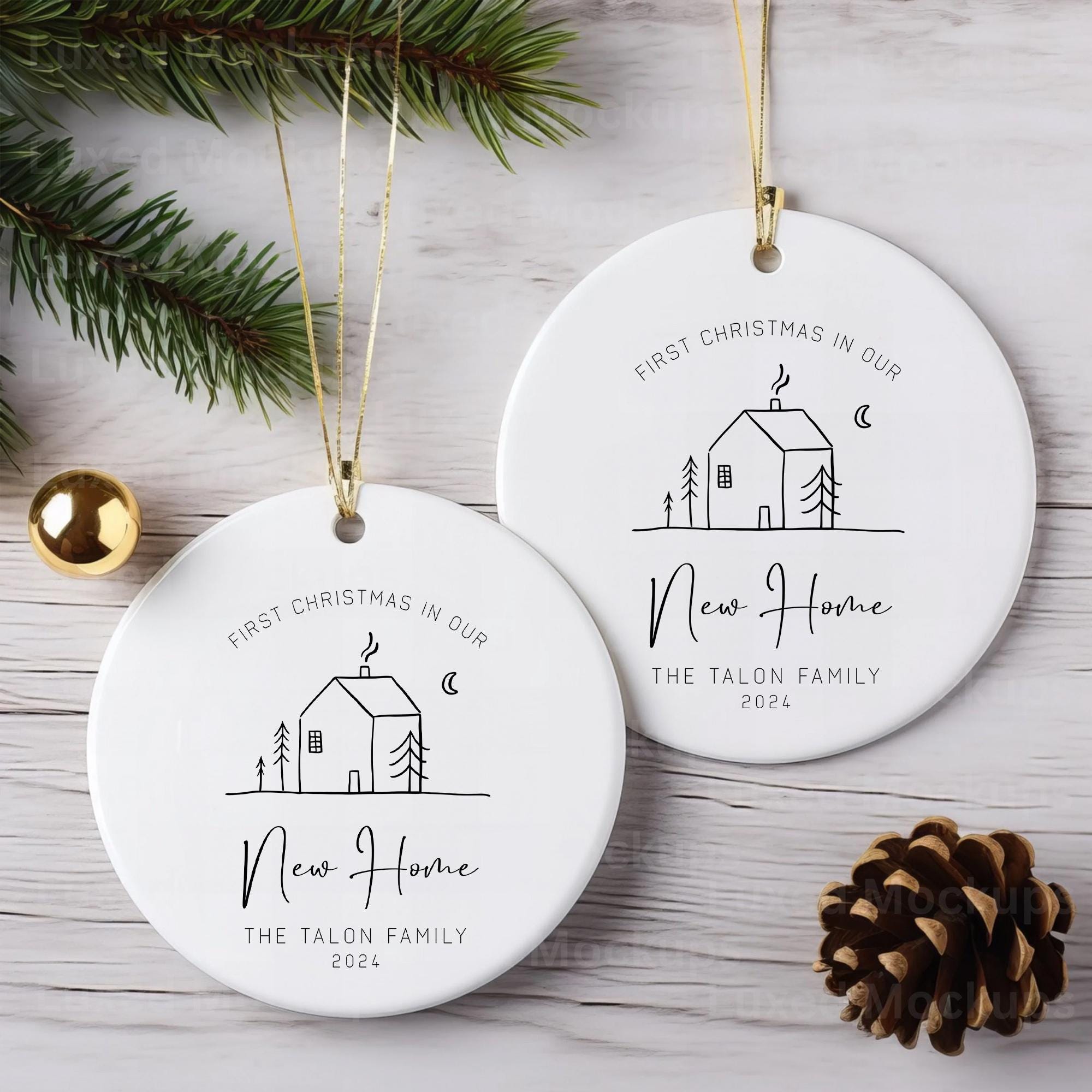 First Christmas in Our New Home Ornament 2025: Personalized Ceramic Keepsake