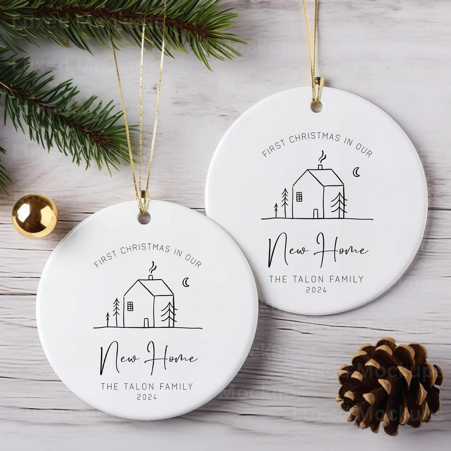 First Christmas in Our New Home Ornament 2025: Personalized Ceramic Keepsake
