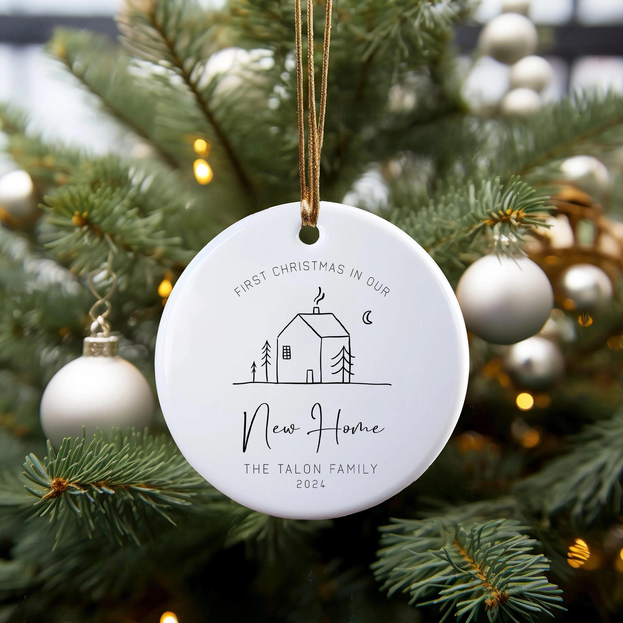 First Christmas in Our New Home Ornament 2025: Personalized Ceramic Keepsake