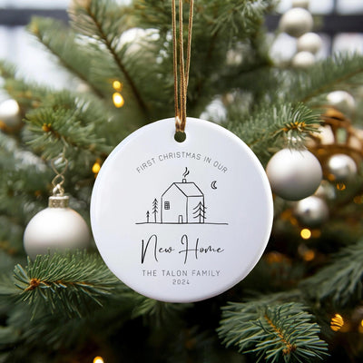 First Christmas in Our New Home Ornament 2025: Personalized Ceramic Keepsake
