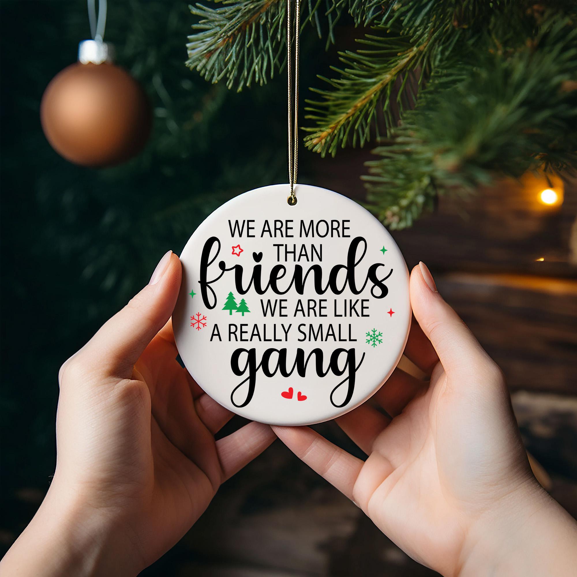 Personalized Christmas Ornament for Friends – Friendship Ornament – Best Friend Ornament Christmas – 3" Ceramic Keepsake
