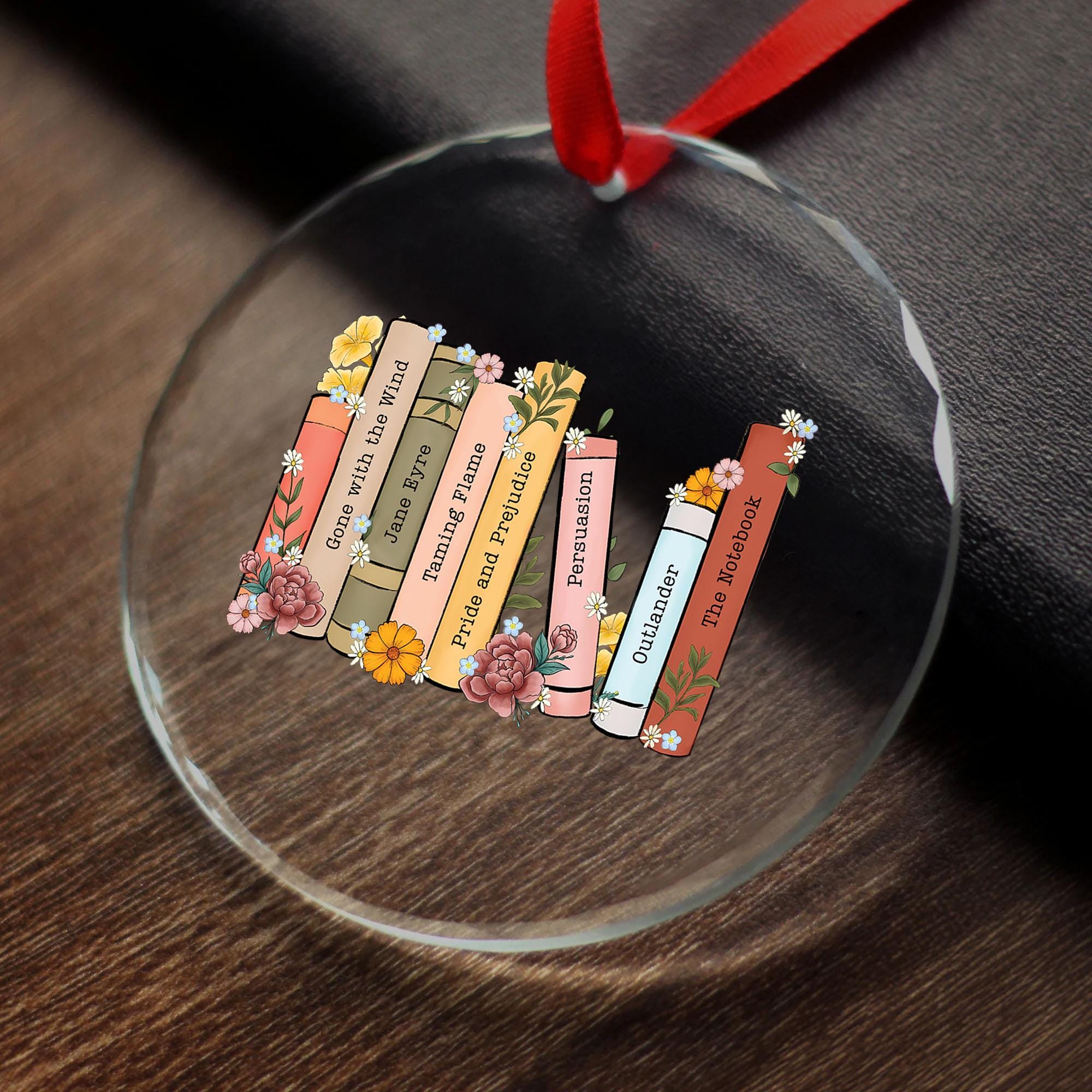 Personalized Book Lover Ornament - Custom Bookshelf Ornament - Custom Books Ornament - Custom Book Club Gift