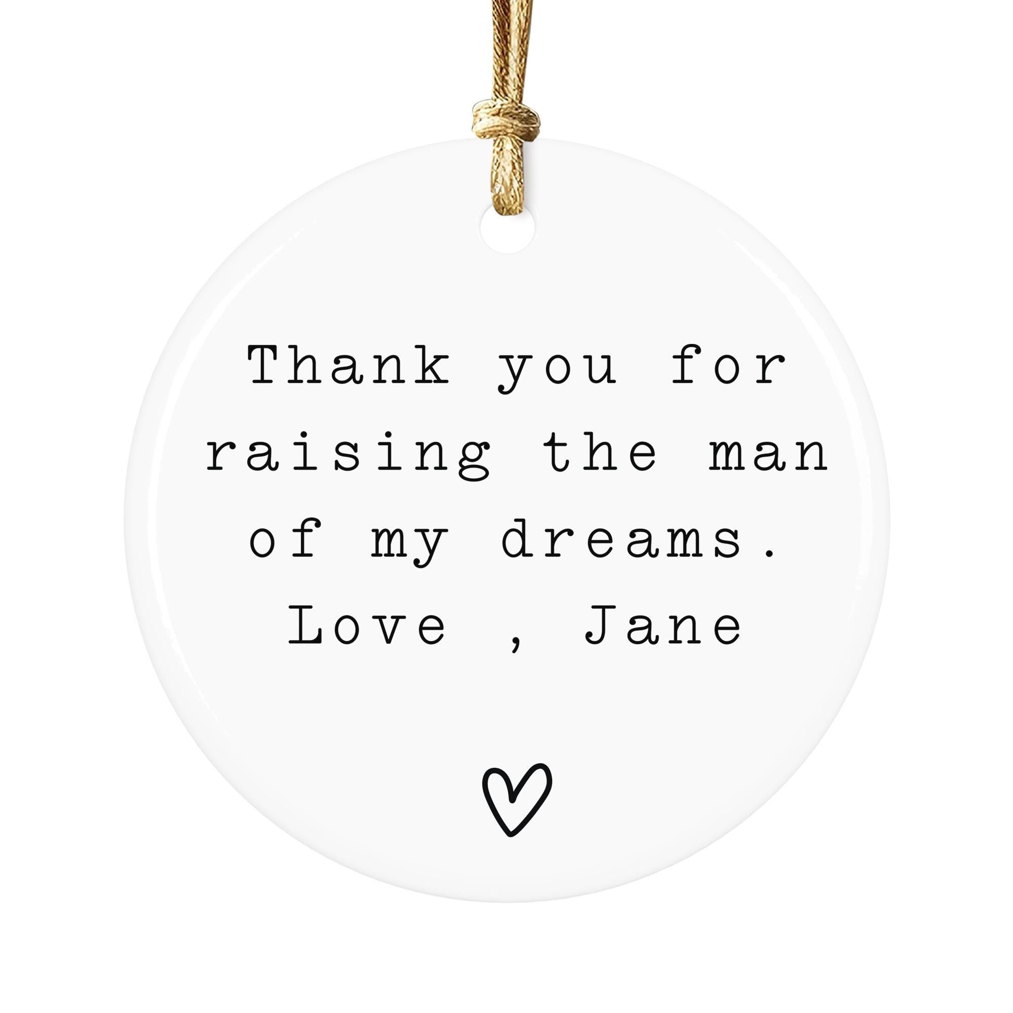 Mother of the Groom Ornament: Heartfelt Wedding Thank You Gift