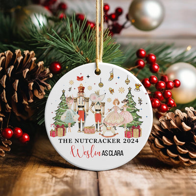 Personalized Nutcracker Ornament 2025: Ballet Dancer Christmas Keepsake