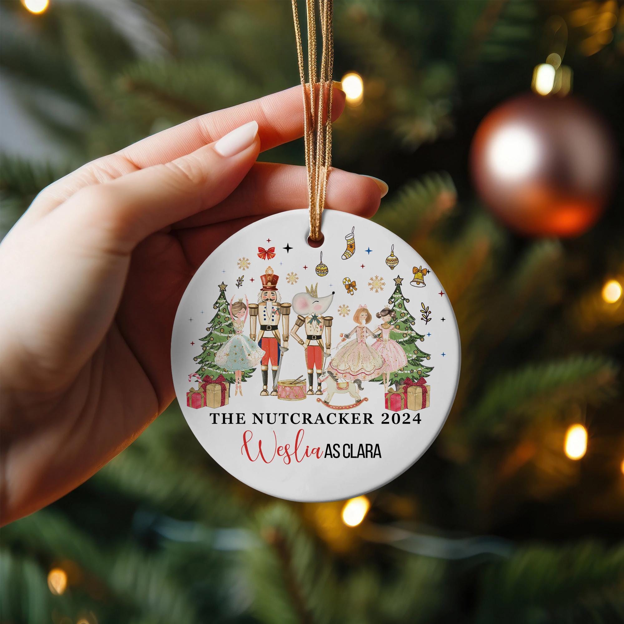 Personalized Nutcracker Ornament 2025: Ballet Dancer Christmas Keepsake