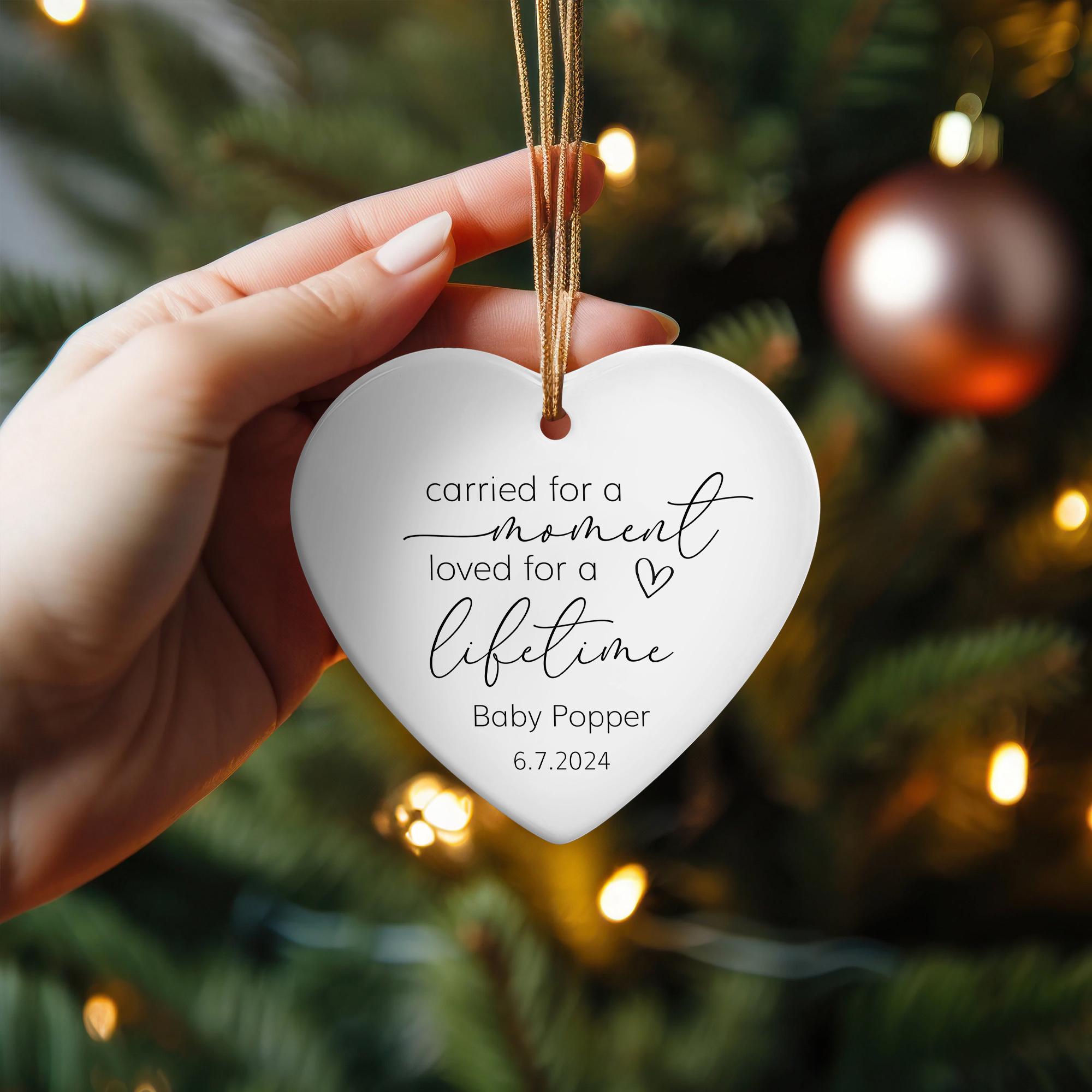 Personalized Memorial Heart Ornament 2025: Baby Loss Remembrance Keepsake