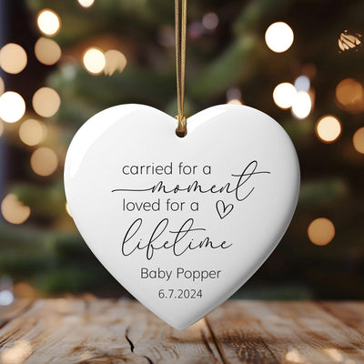 Personalized Memorial Heart Ornament 2025: Baby Loss Remembrance Keepsake