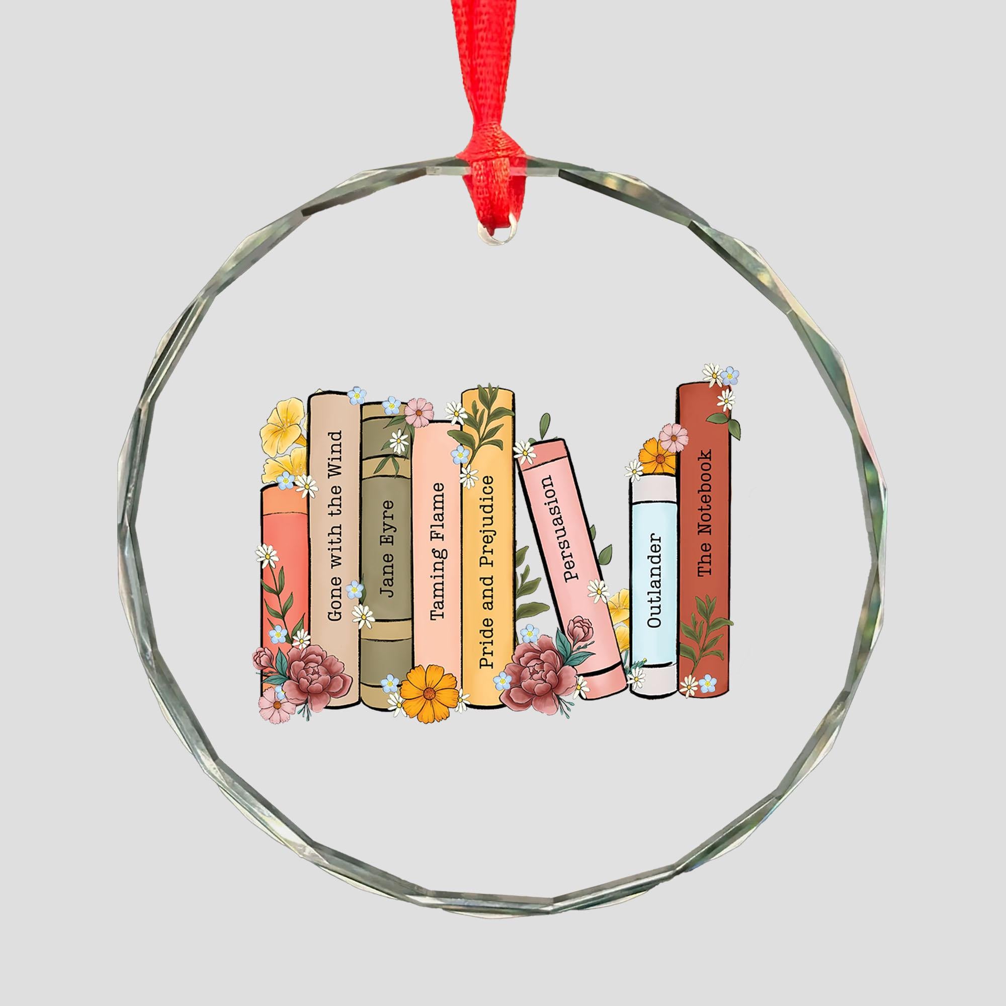 Personalized Book Lover Ornament - Custom Bookshelf Ornament - Custom Books Ornament - Custom Book Club Gift