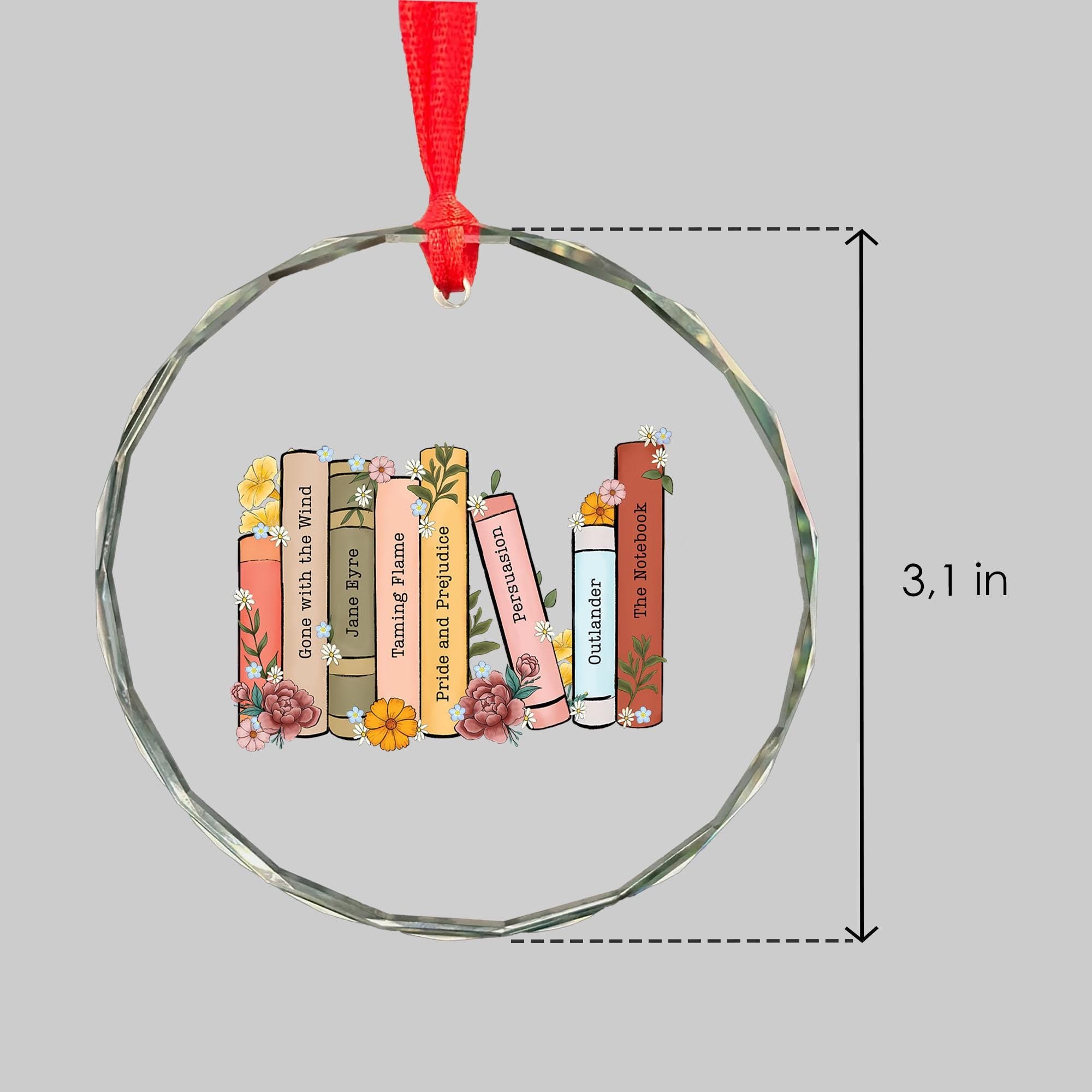 Personalized Book Lover Ornament - Custom Bookshelf Ornament - Custom Books Ornament - Custom Book Club Gift