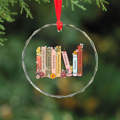 Personalized Book Lover Ornament - Custom Bookshelf Ornament - Custom Books Ornament - Custom Book Club Gift