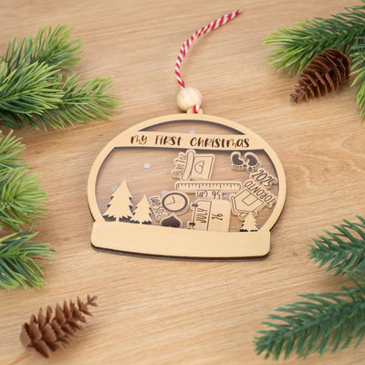 Personalized Baby's First Christmas Ornament, Birth Stat Ornament, Baby Ornament Christmas, Baby Shower Gift Ideas, Custom Newborn