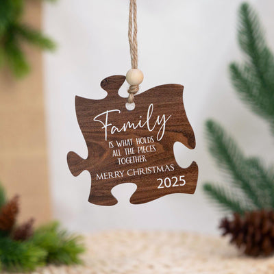 Personalized Family Christmas Ornament, Family Puzzle Piece Ornament, Family Keepsake Ornament, Custom Family Gift, Family Gift Ideas