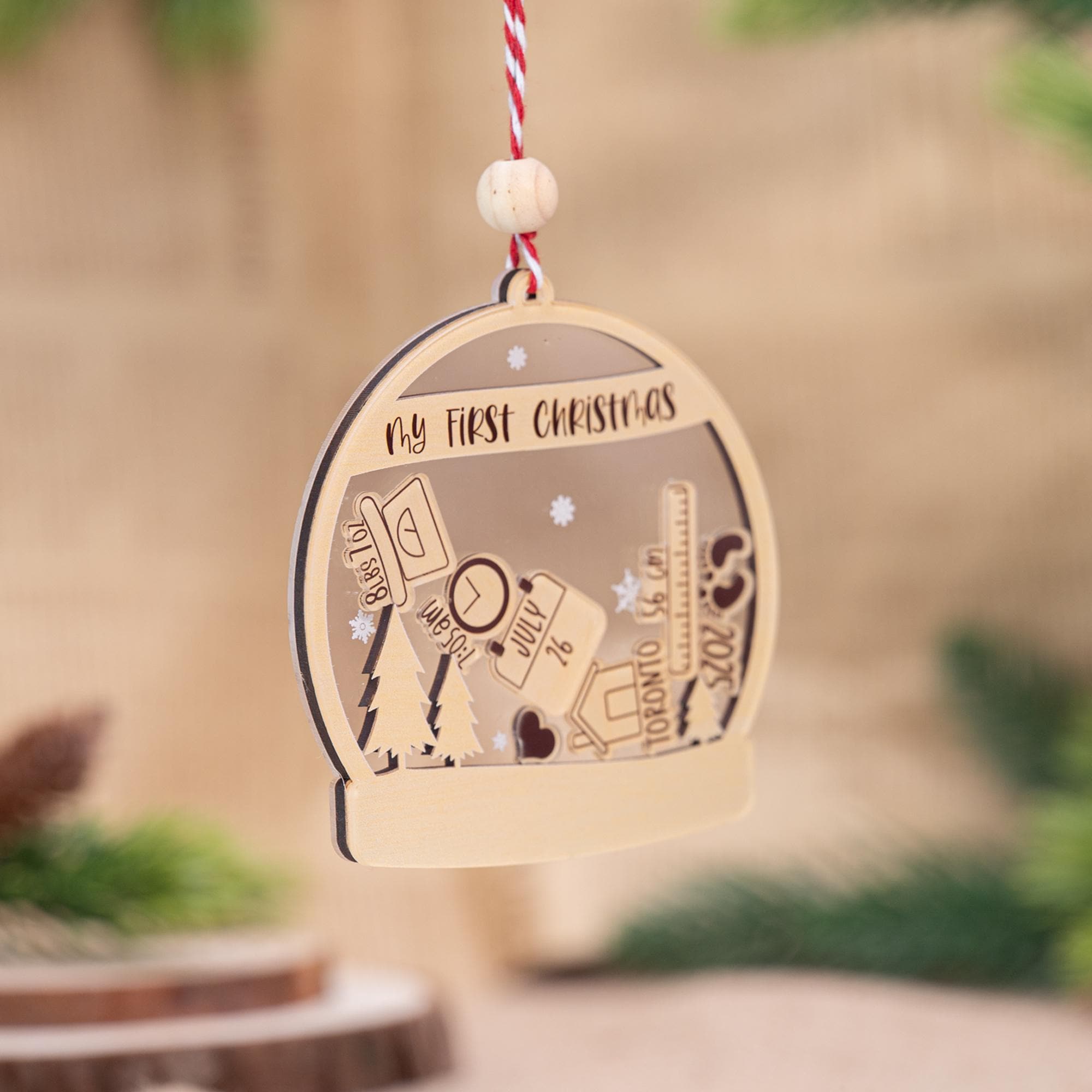 Personalized Baby's First Christmas Ornament, Birth Stat Ornament, Baby Ornament Christmas, Baby Shower Gift Ideas, Custom Newborn