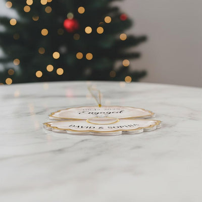 2D Engagement Christmas Ornament Personalized, Custom Acrylic Engaged Ornament 2025, Couple Names & Date Gift, Engagement Keepsake Decor