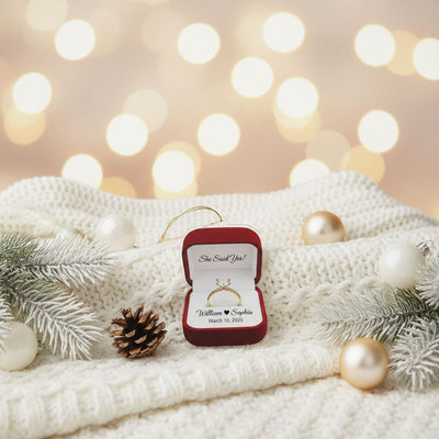 Engagement Proposal Ornament, Custom Names & Date Acrylic Keepsake, She Said Yes Christmas Gift, Personalized Couple Engagement Decor 2025