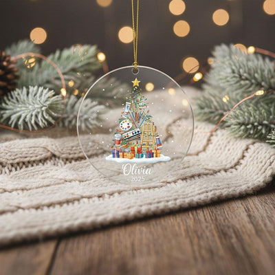 Custom Art Christmas Ornament, Personalized Artist Gift with Name and Year, Acrylic Painter Tree Decoration, Art Lover Holiday Keepsake 2025